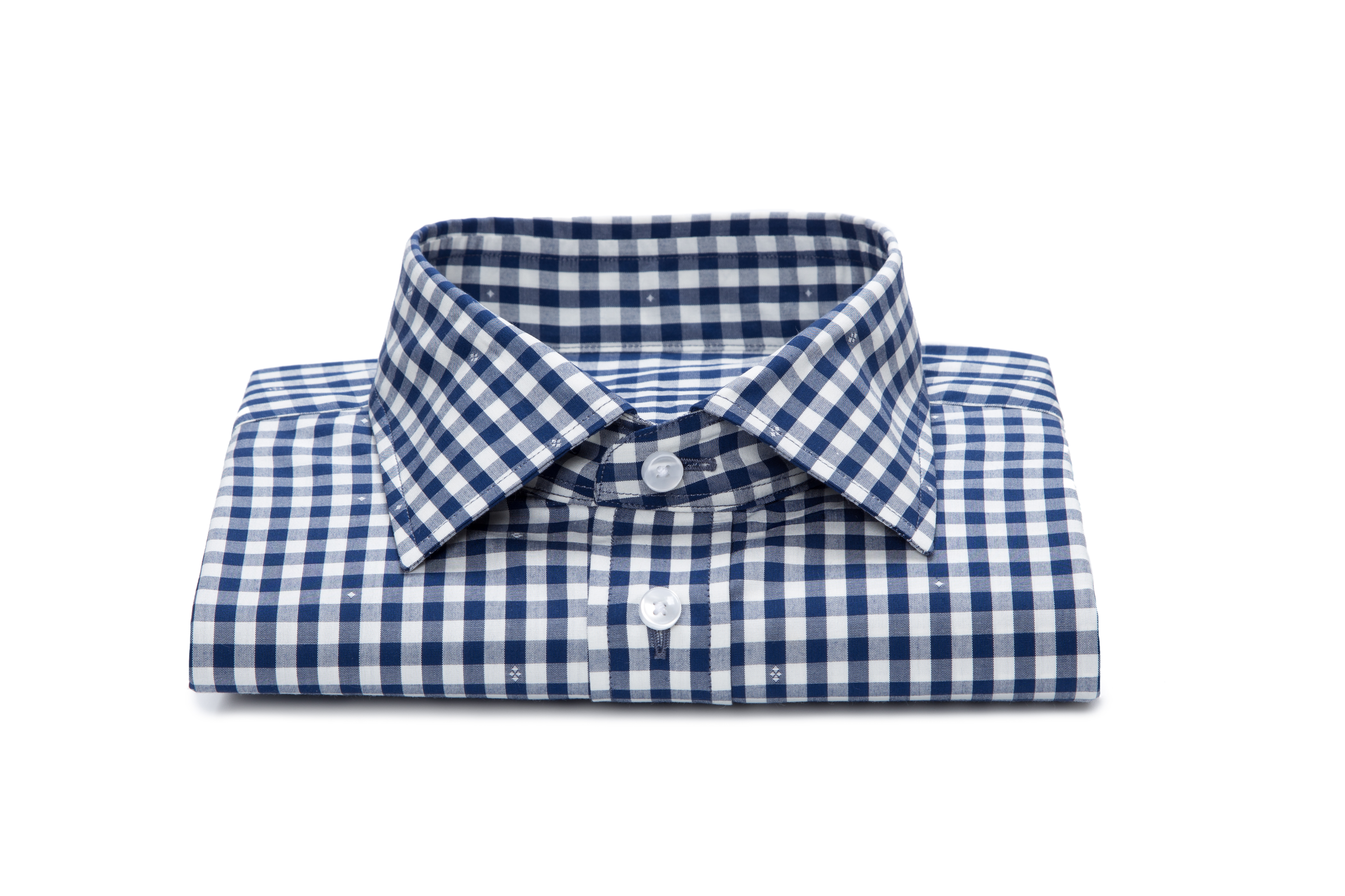 Mid-Blue Gingham Shirt