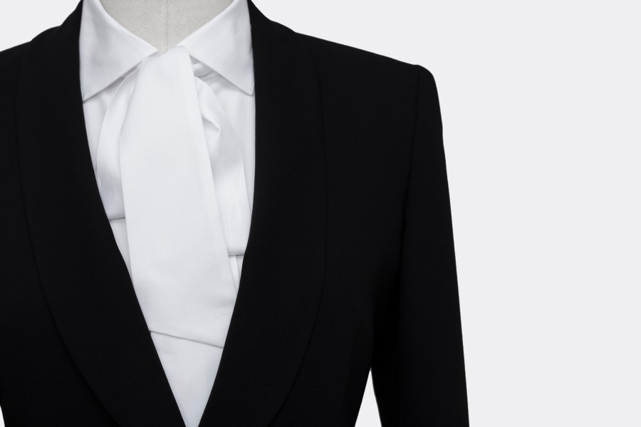 www.richardfox.co Ladies Black Suit with white "tie-neck" shirt